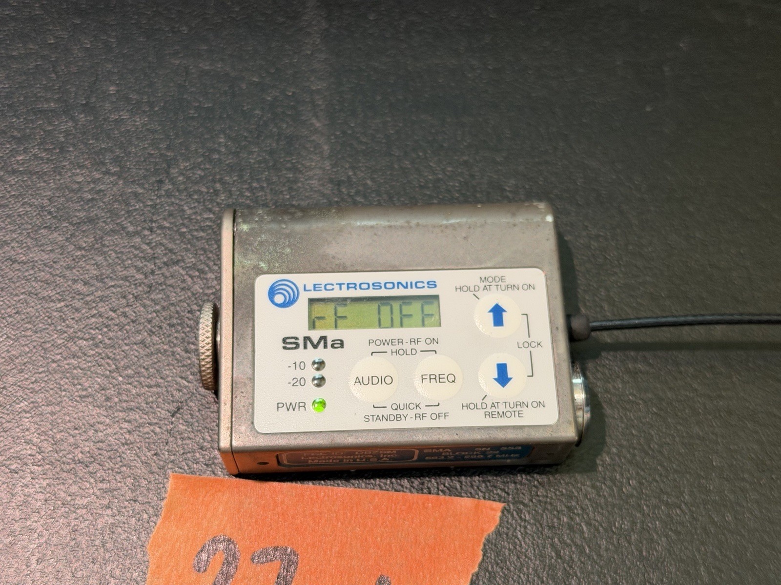 Lectrosonics SMa Bodypack Wireless Transmitter Block 22 563.2 – 588.7 MHz
