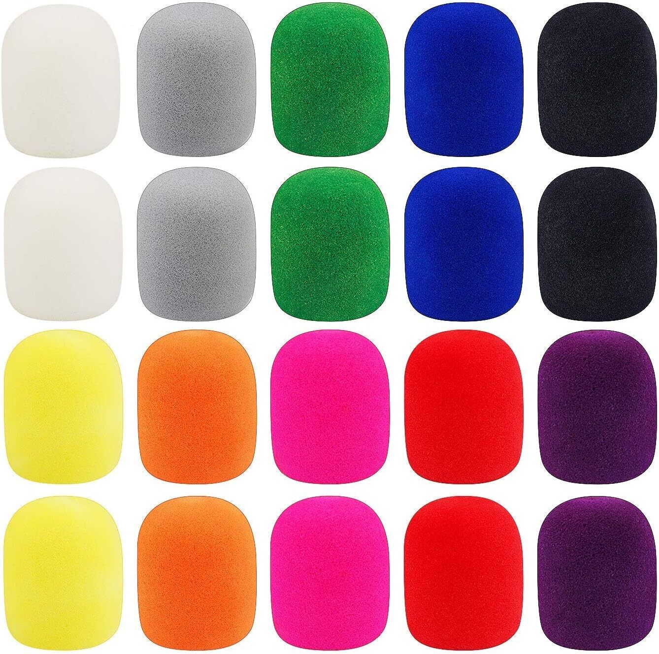Fundas De Espuma Para Microfono, Paquete De 20 Unidades De Mano Gruesas Funda…