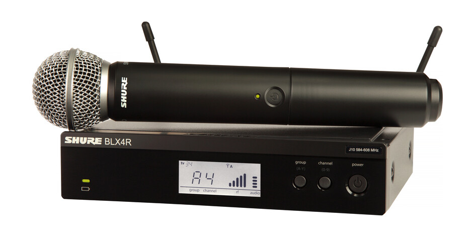 Shure BLX24R/SM58-H10 Rackmount Wireless Microphone System with SM58