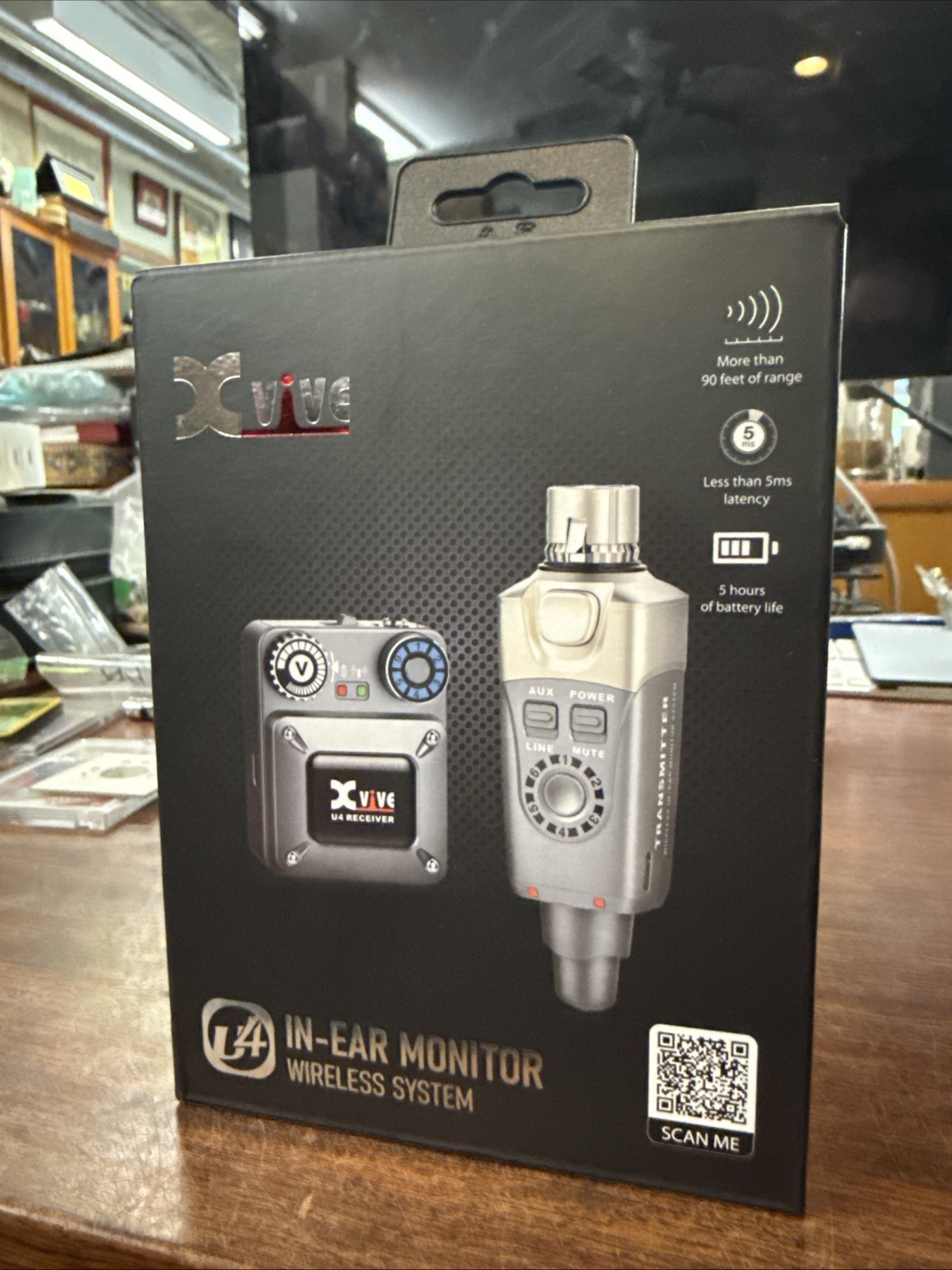 XVIVE U4 2.4GHz Wireless In-Ear Monitoring System Black – New