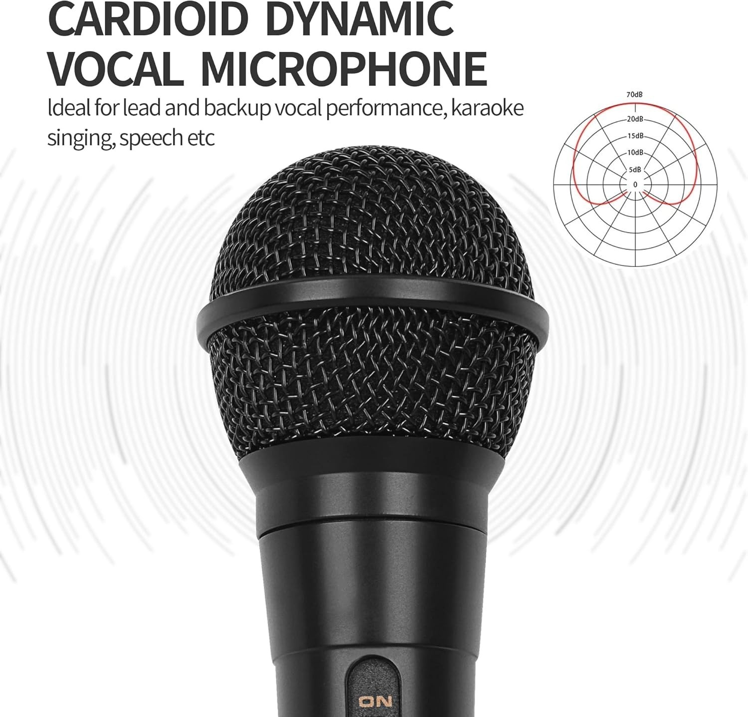 Versatile Handheld Microphone – Cardioid Pickup & Robust Compatibility