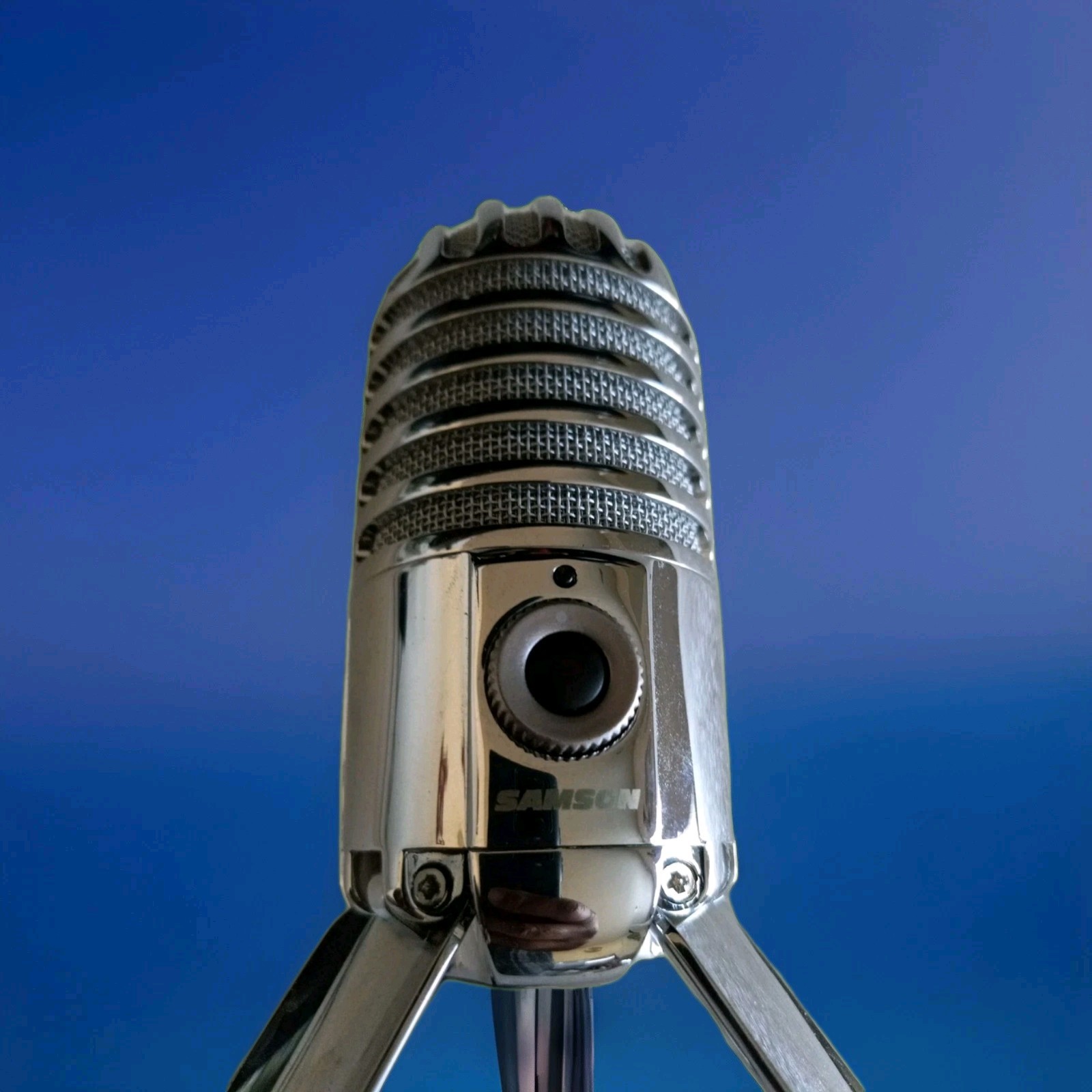 Samson Microphone Studio Meteor USB With Foldable Tripod Stand Chrome Finish