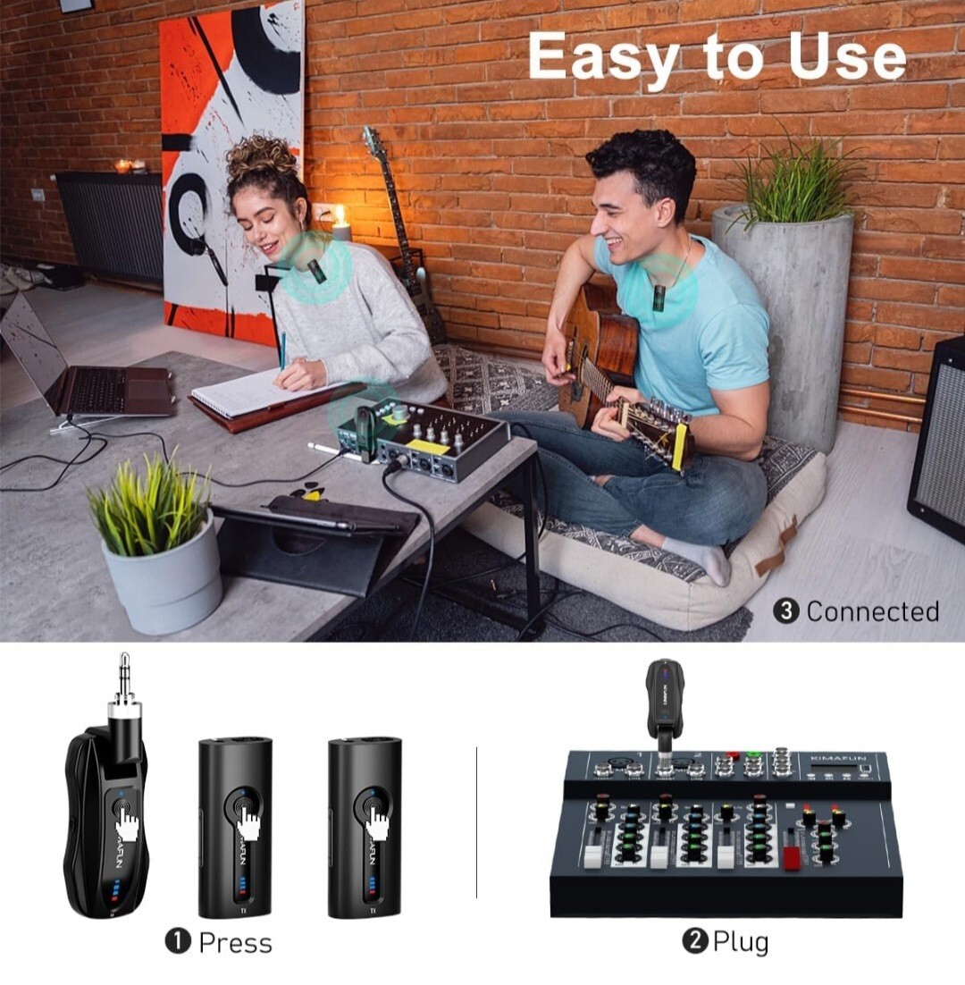 Dual Wireless Microphone System Lavalier Laple Mic G70-1(2TX1RX) NEW/OB
