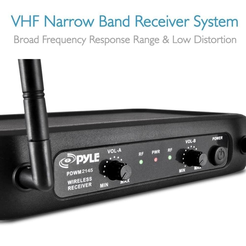 Pyle Omnidirectional Lavalier/Lapel VHF Fixed Frequency Stable Transmission 2lbs