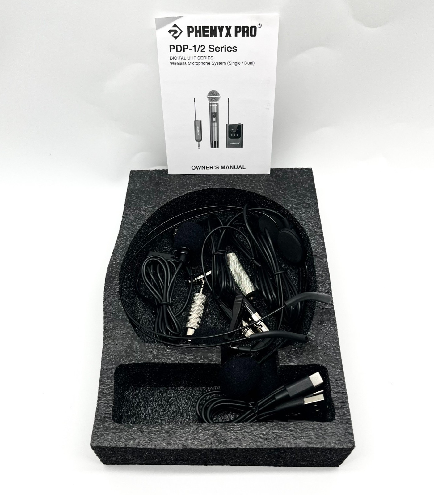 Phenyx Pro Digital UHF Series Dual Wireless Microphpne System Model: PDP-2-2B