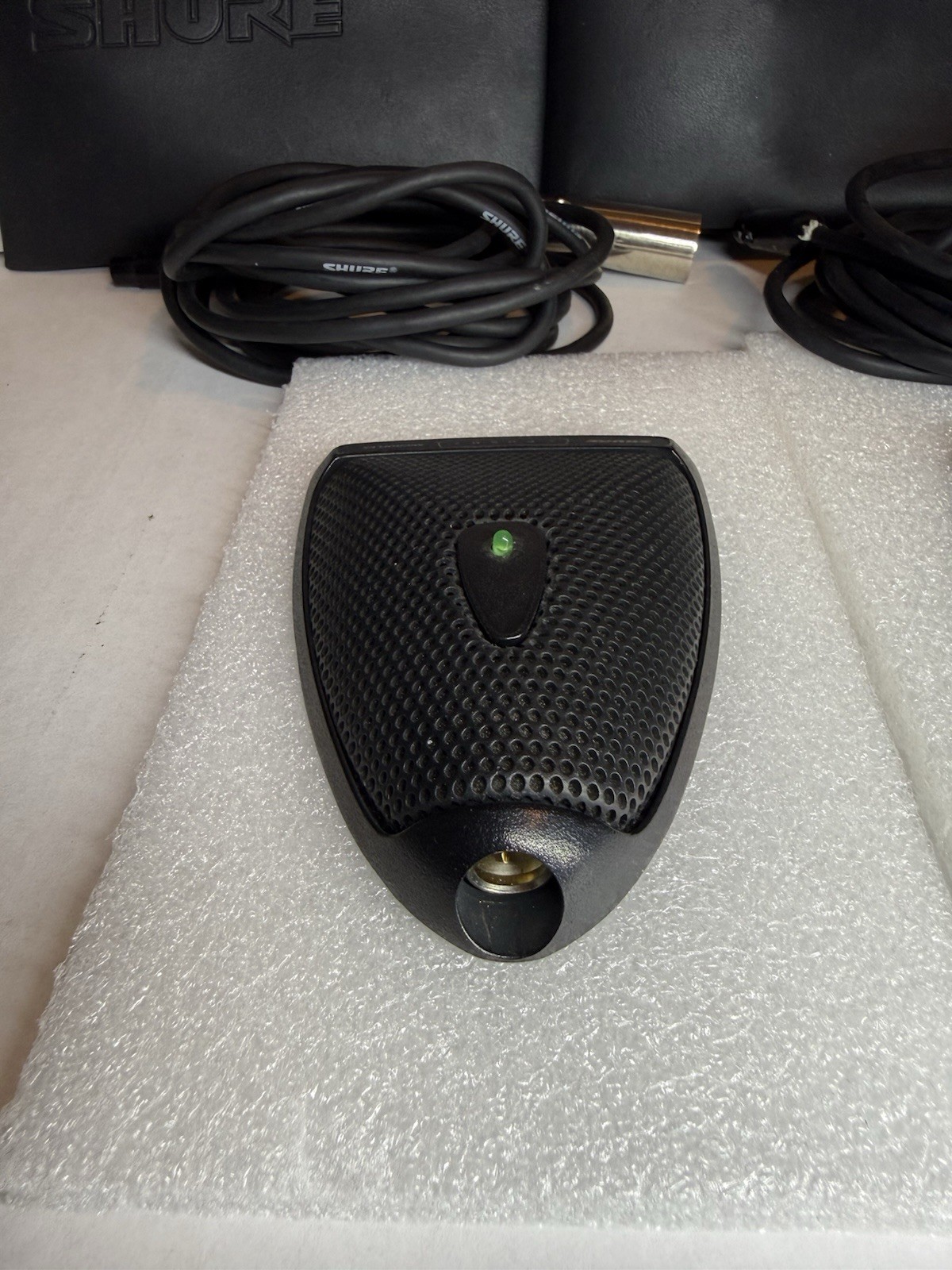 2x Shure Microflex MX393/0 Omnidirectional Condenser Microphones w/ Bags