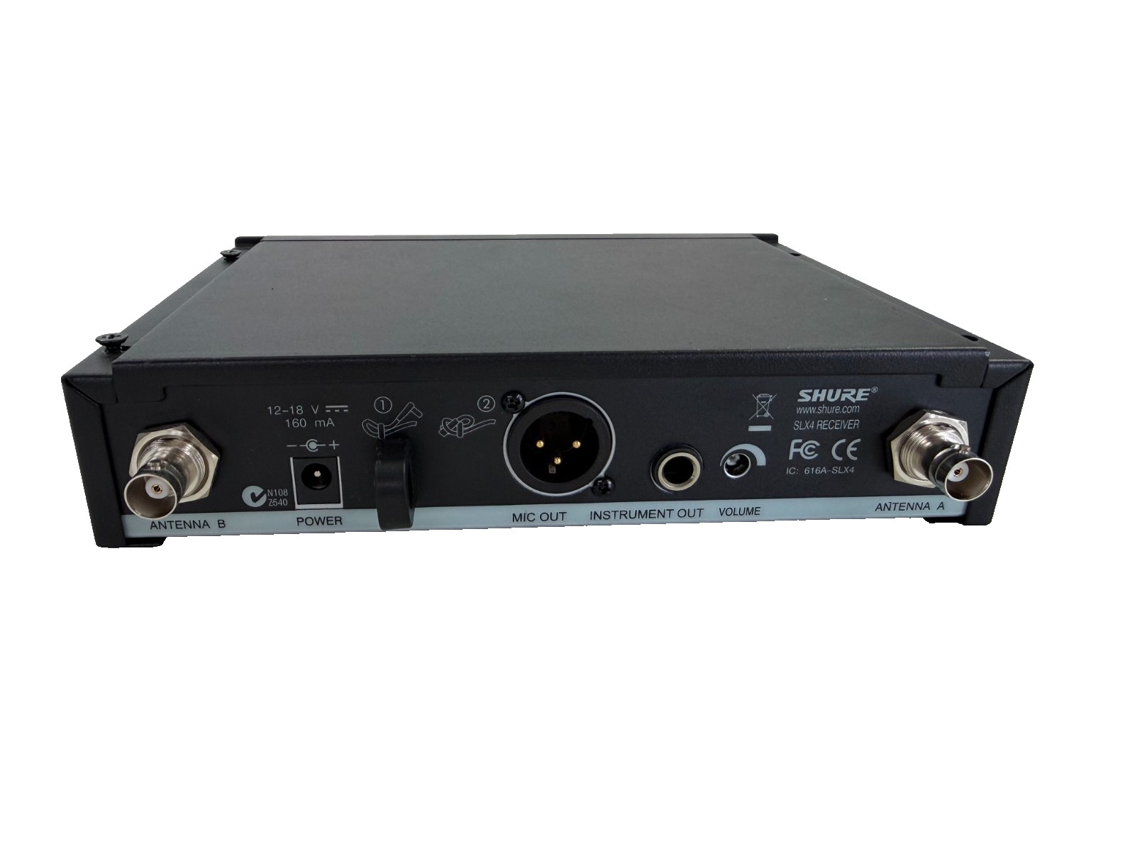 Shure SLX4 H5 Wireless Microphone Receiver 518-542MHz – No PSU