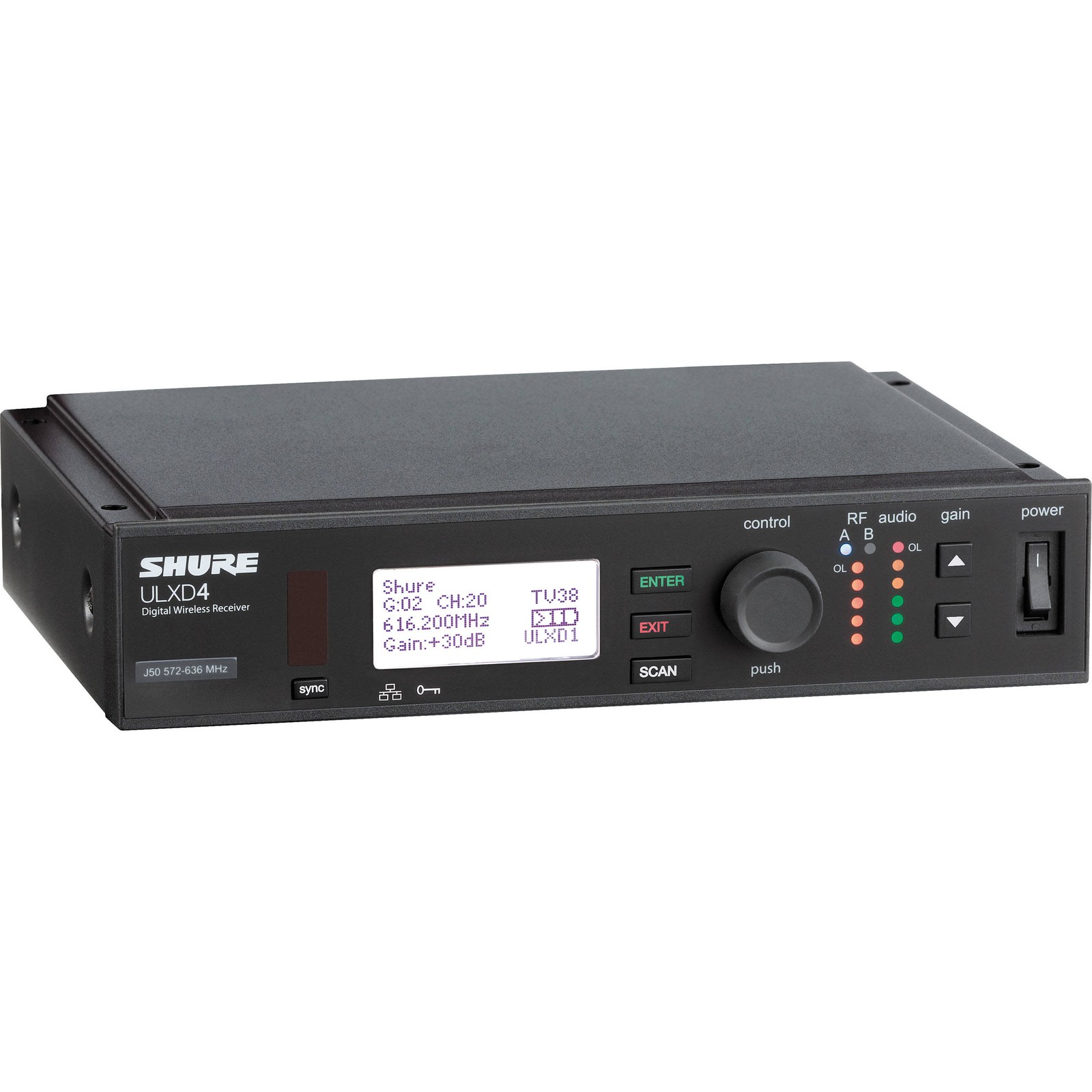 Shure ULXD4 Digital Wireless Microphone Receiver, G50 Band