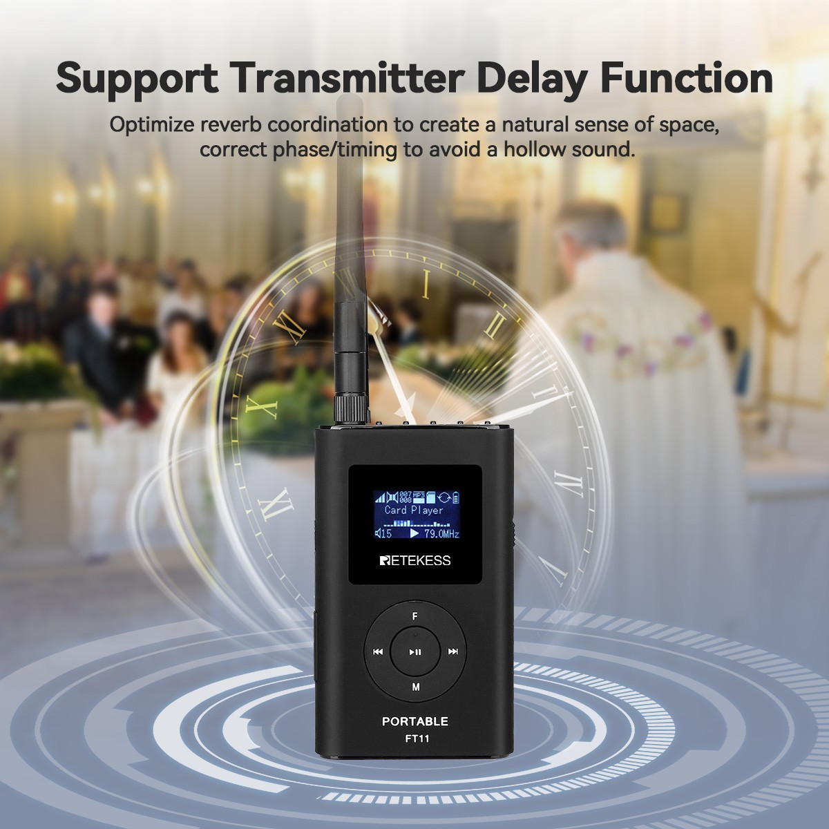 Retekess Wireless Tour Guide System Assisted Listening 10Receiver Meeting Church