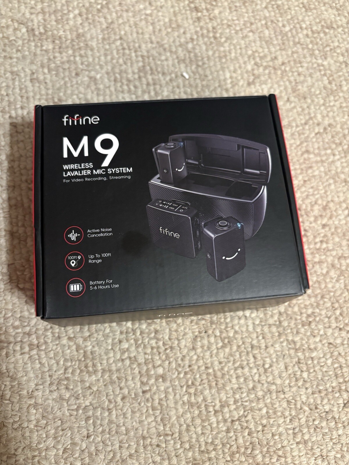 FiFine M9 Wireless Lavalier Mic System For Video Recording, Streaming