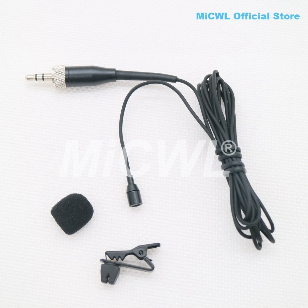 Black Hidden Lavalier Tie Clip For Sennheiser Plug EW100 G1 G2 G3 G4 3.5mm Lock