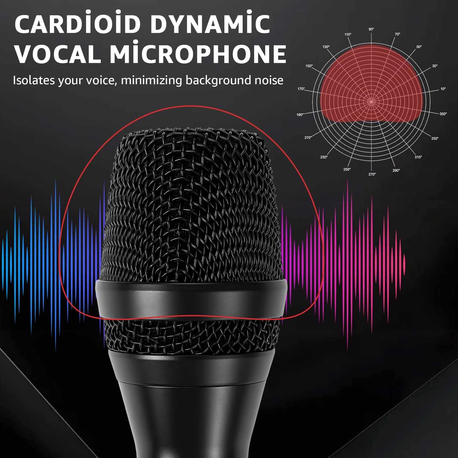 Wired Microphone for Singing,Professional Vocal Dynamic Handheld Karaoke,Card…