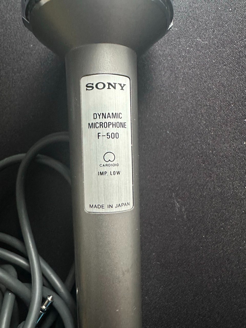 Vintage Sony F-500 Dynamic Microphone Cardioid Low Imp – Made in Japan