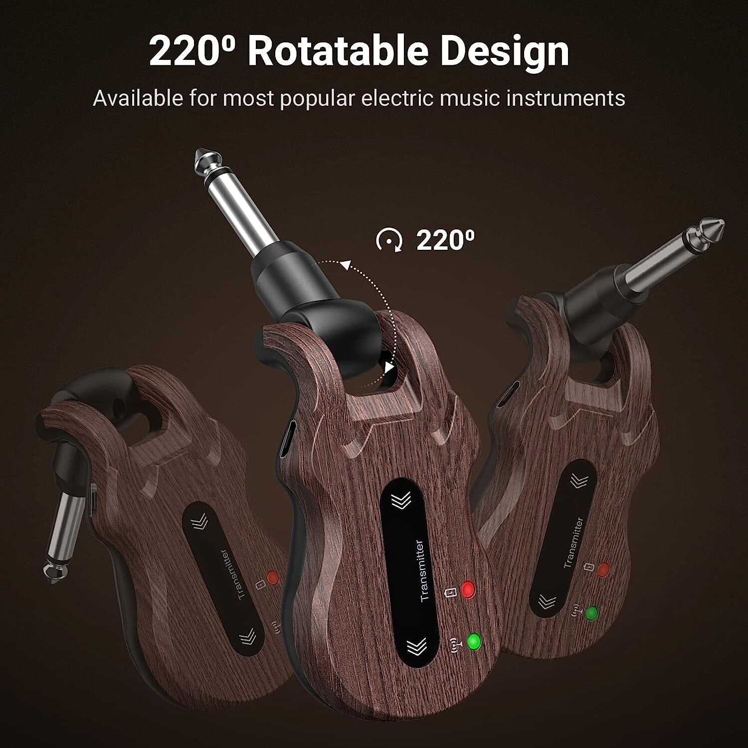 Sistema Inalambrico Para Guitarra Receptor De Transmisor Audio Recargable 4 Cana