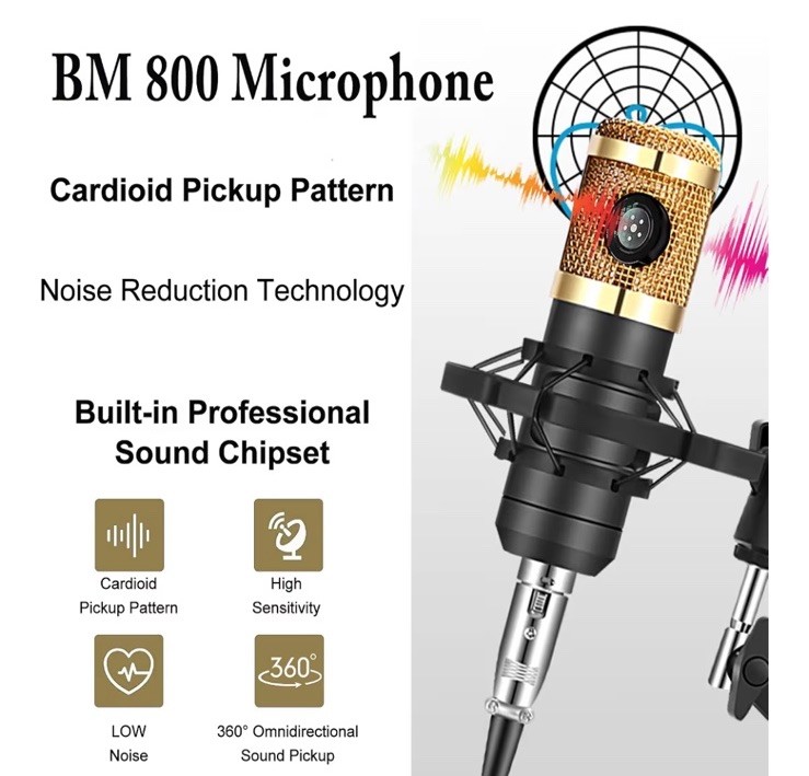 Podcast Starter Set. Mic Is NOT Gold! Its All Black. Never Used Or Tried.