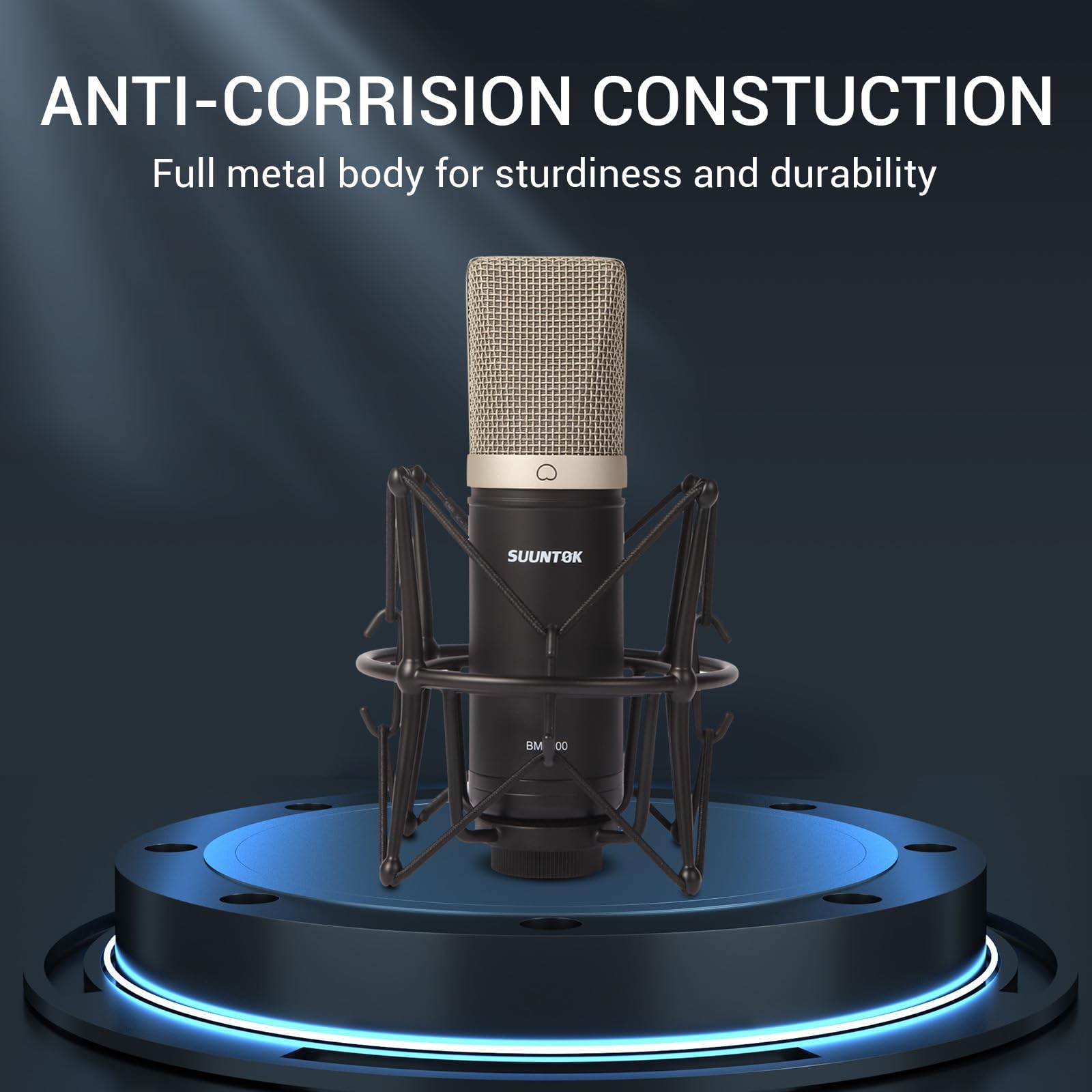 Condenser Microphone XLR, Large Diaphgram Professional Recording Cardioid Mic…