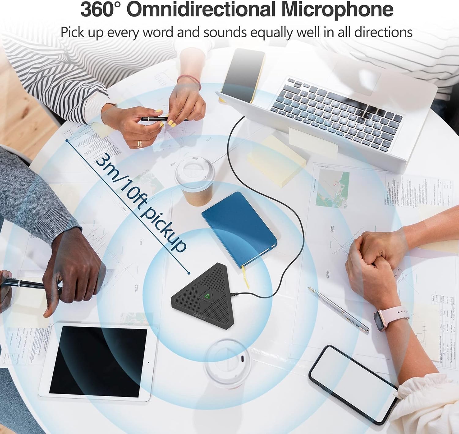 “Microfono USB de conferencia omnidireccional para PC compatible Mac Windows “