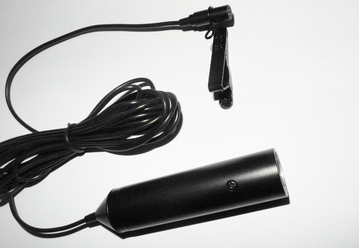 48 Volt Phantom Power Cannon XLR 3 Pin Miniature Tie Clip Microphones Mic