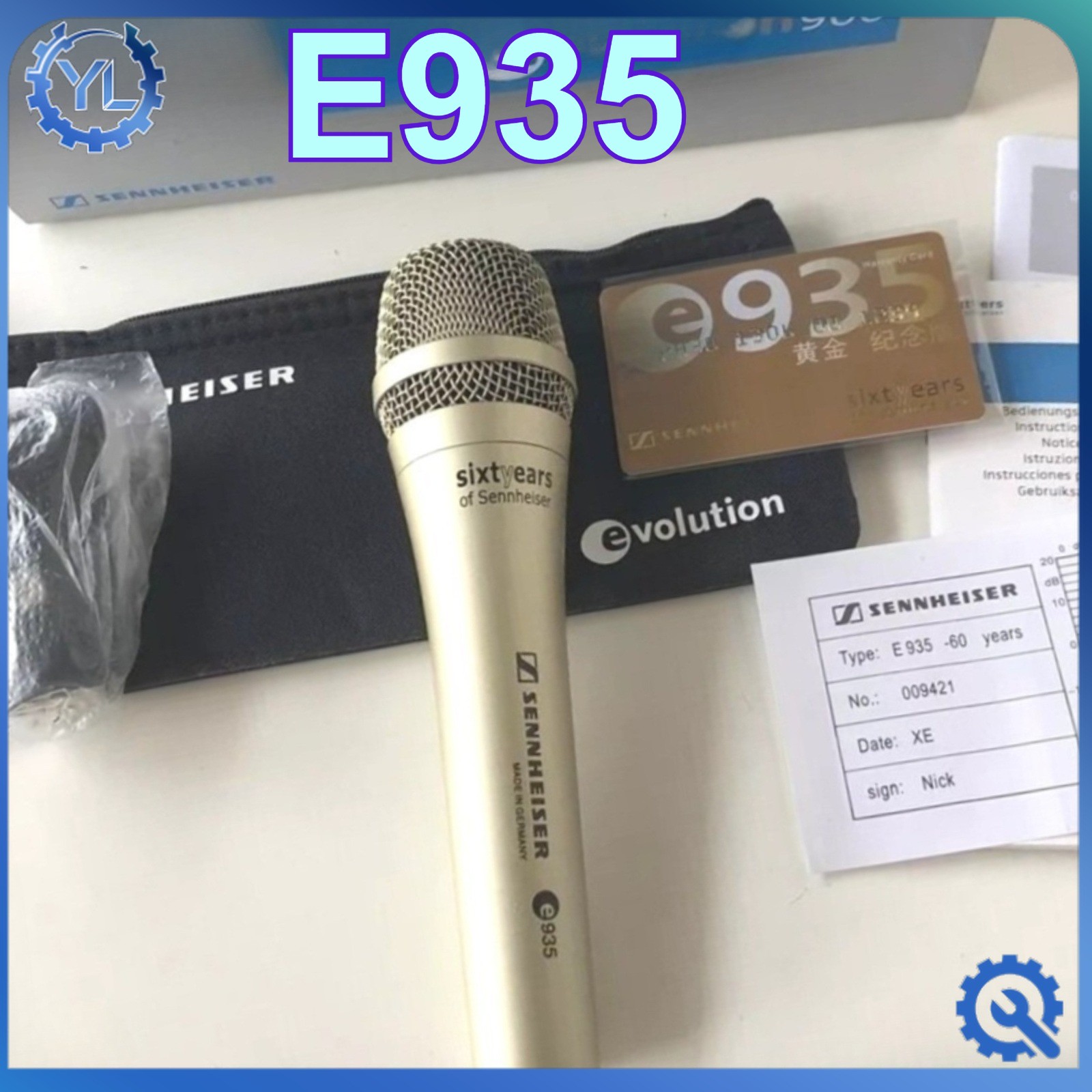 E935 Dynamic Wired Microphone Anniversary Edition for Sennheiser 60 Years E935