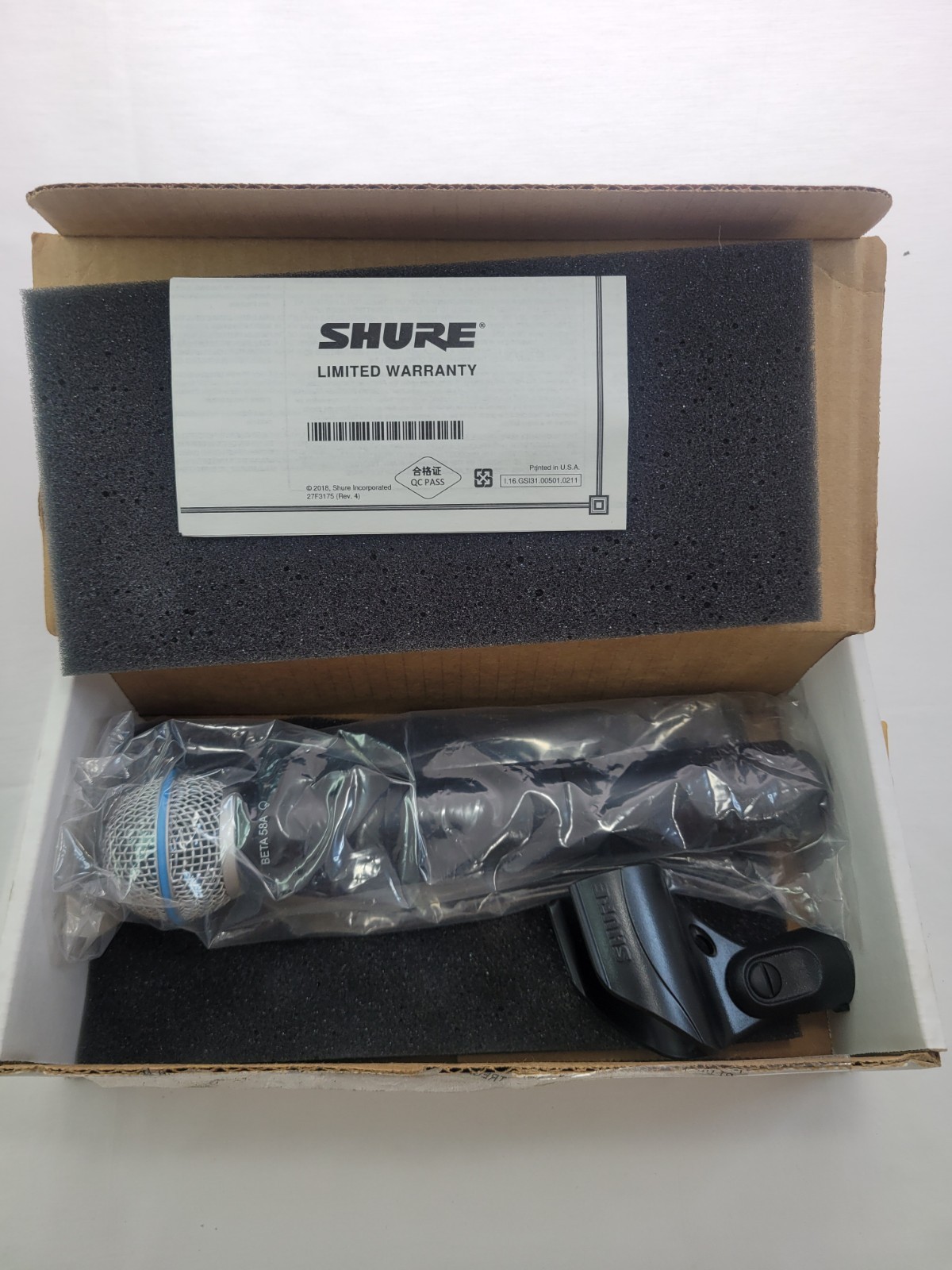 Shure BLX2/B58 Wireless Handheld Microphone Transmitter- Black