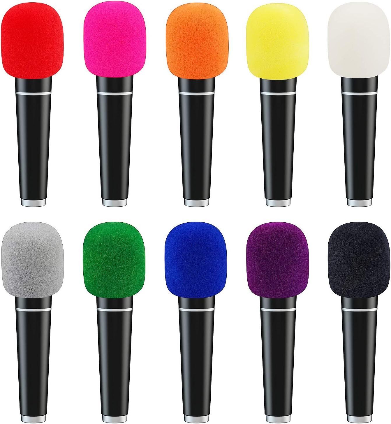 Augshy Microphone Covers Foam,20 Pack Thick Handheld Stage Microphone