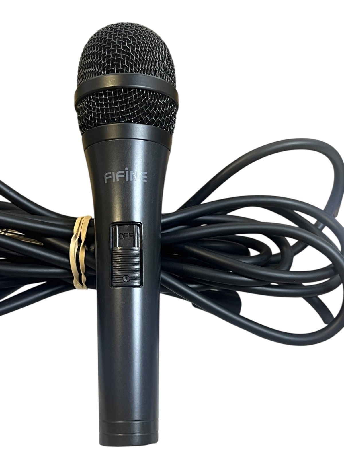 FIFINE K6 Wired Karaoke Microphone with 14.8ft Cable, Handheld Speaker Microphon