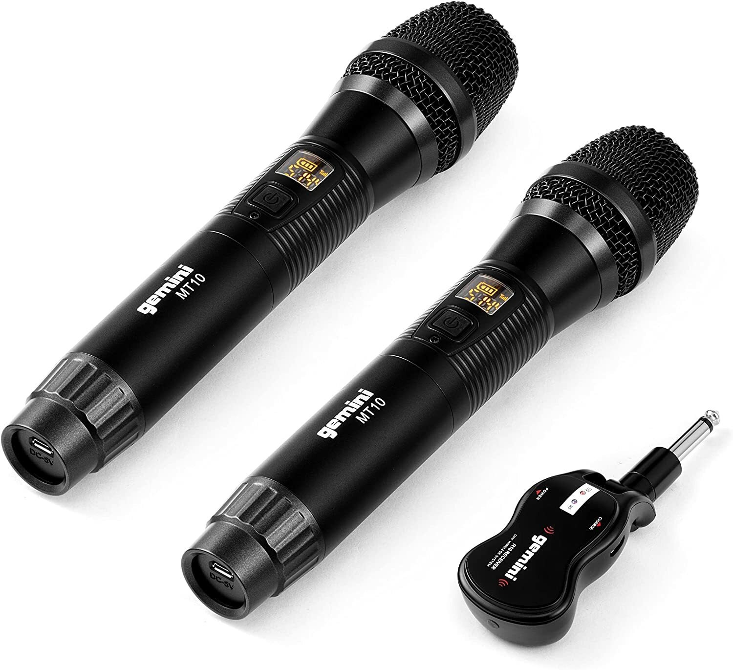 Gemini UHF Plug & Sing Karaoke DJ Dual Wireless Microphone System