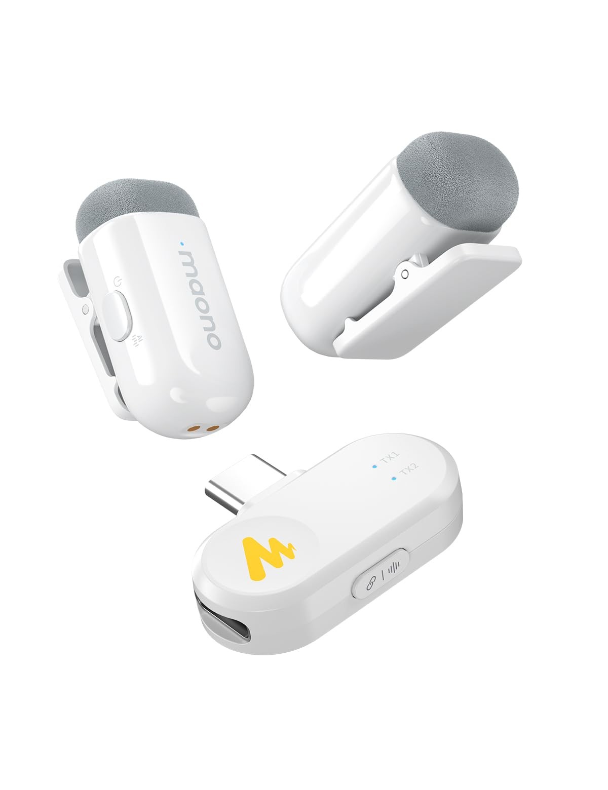 T1 Mini Wireless Lavalier Microphone for iPhone & Android,Plug
