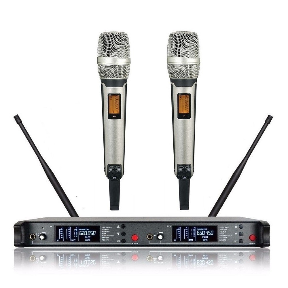 UHF Dual Wireless Voval Microphone for Church Sennheiser SKM 9000 Handheld Black