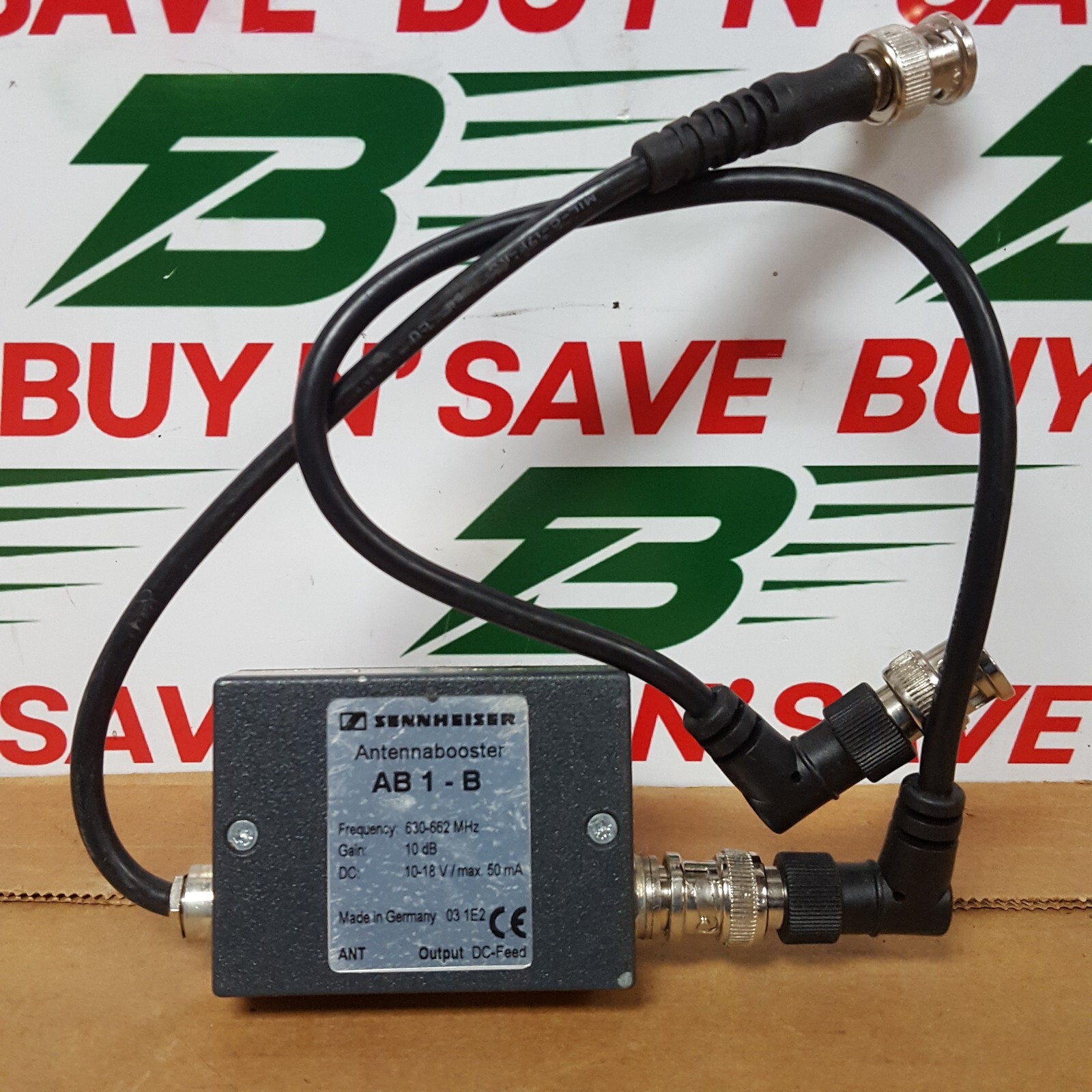 Sennheiser AB1-B Antenna Booster 630-662 MHz AB 1 B w/ (2) Cables – USED