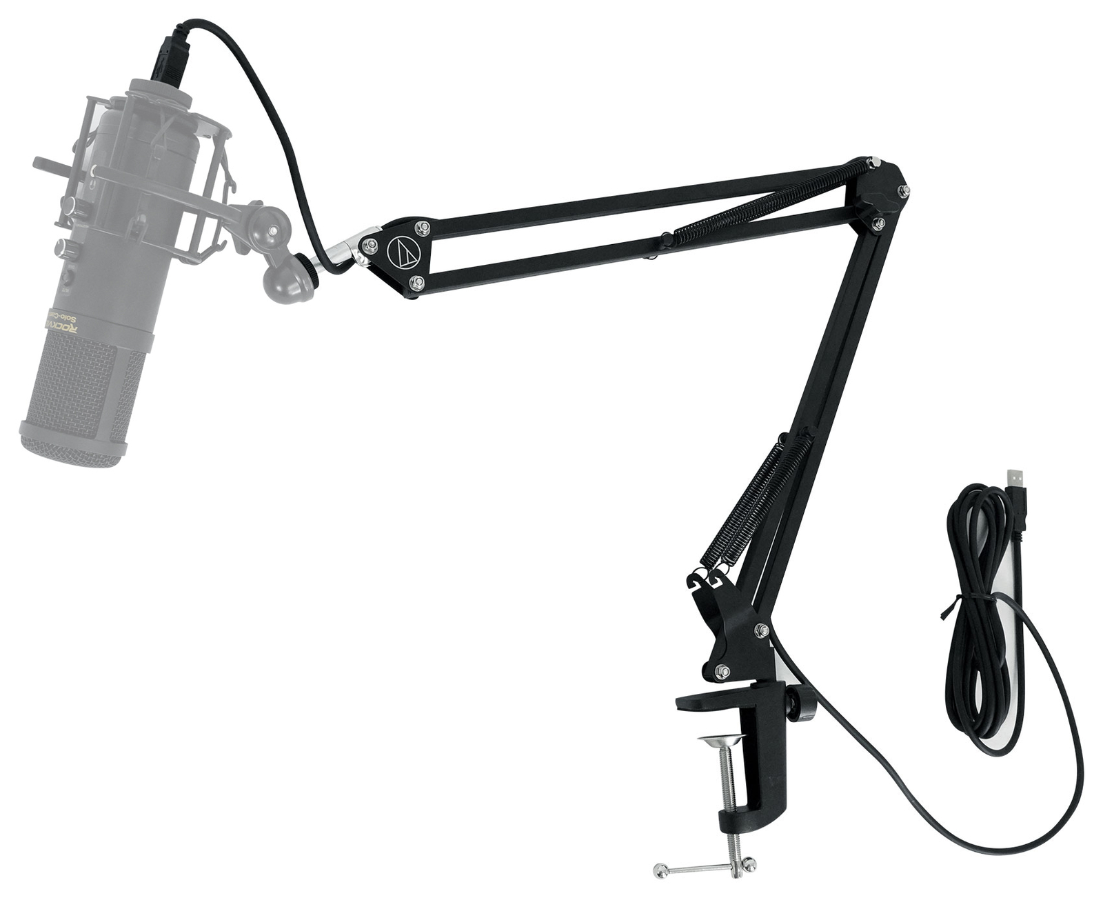 SAMSON G-Track Pro Studio USB Condenser Microphone Mic+Audio Technica Boom Arm