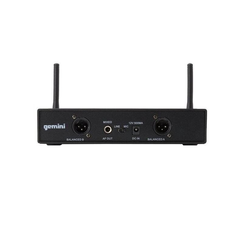 Gemini Wireless Microphone System w/ 2-Mics & UHF Receiver – UHF6200M-R2