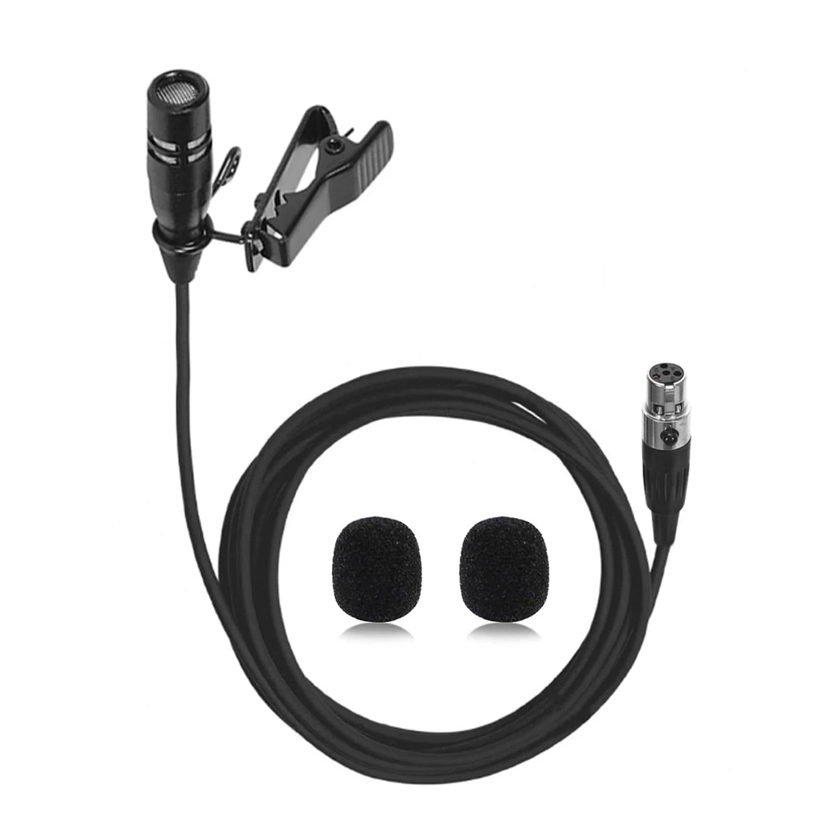 XHXJCYS Black Lapel Lavalier Microphone Unidirectional Condenser Super Cardio