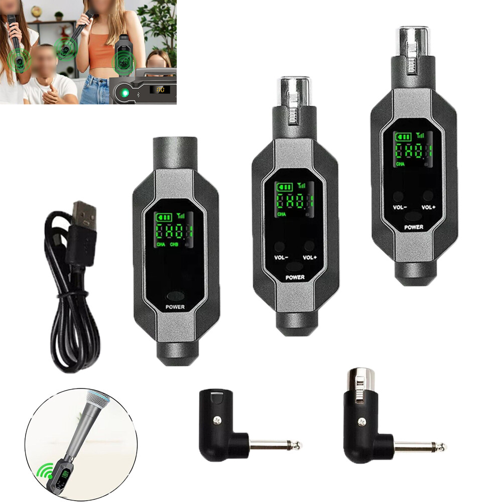 For 2 mic Wireless Microphone Converter XLR Transmitter and Receiver Microphone