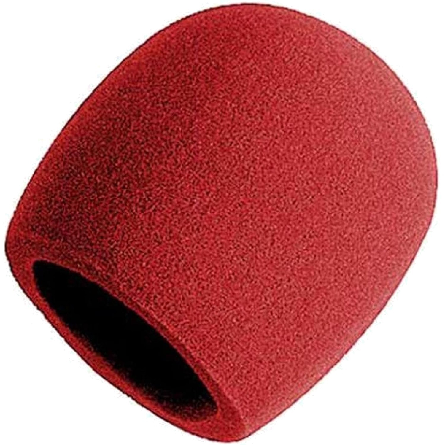 Red Foam Mic Windscreen, Fits Standard Handheld Microphones, Lightweight Design