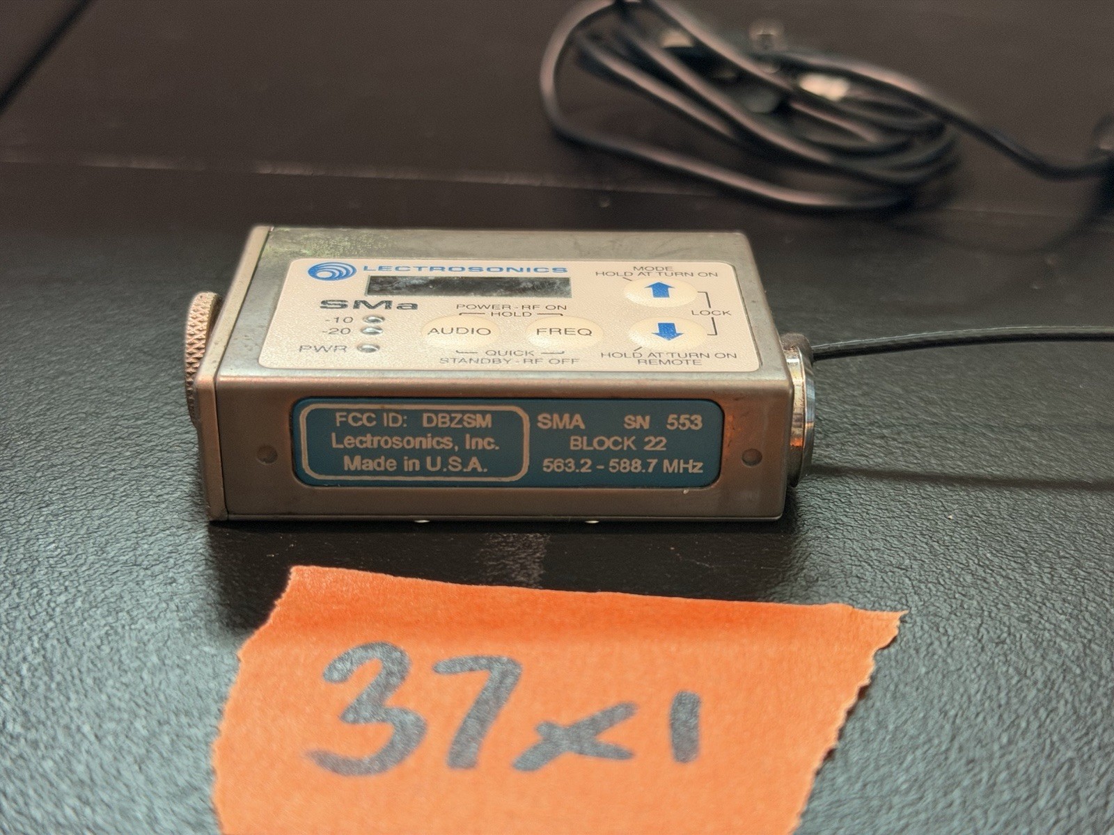 Lectrosonics SMa Bodypack Wireless Transmitter Block 22 563.2 – 588.7 MHz
