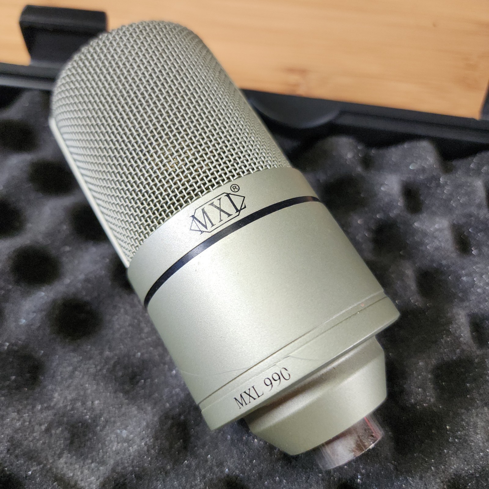 MXL 990 Condenser Wired Professional Microphone with Shock Mount and Case