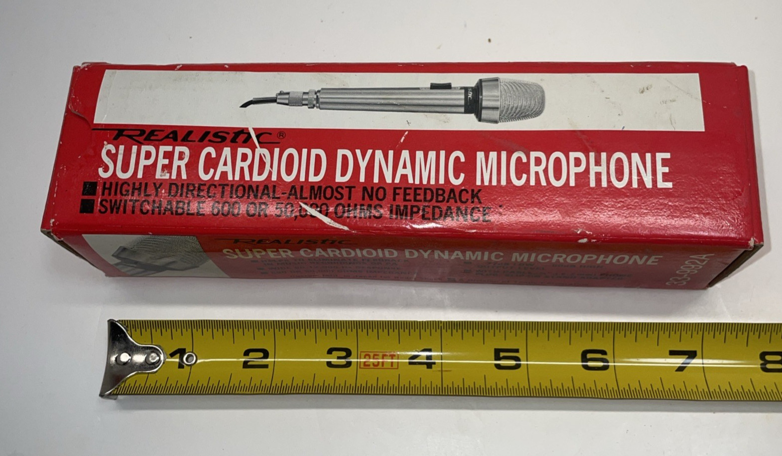 Realistic Super Cardioid Dynamic Microphone 33-992A Radio Shack NIB