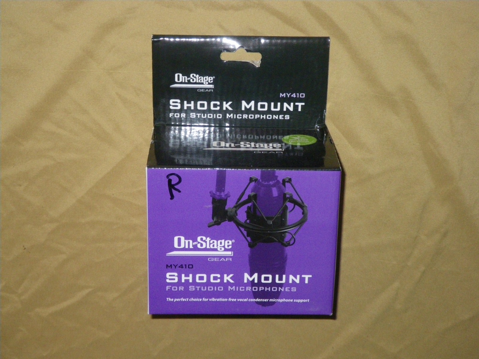 STUDIO MICROPHONE SHOCK MOUNT – BLACK FINISH – ON-STAGE GEAR MY410 – NEW IN BOX