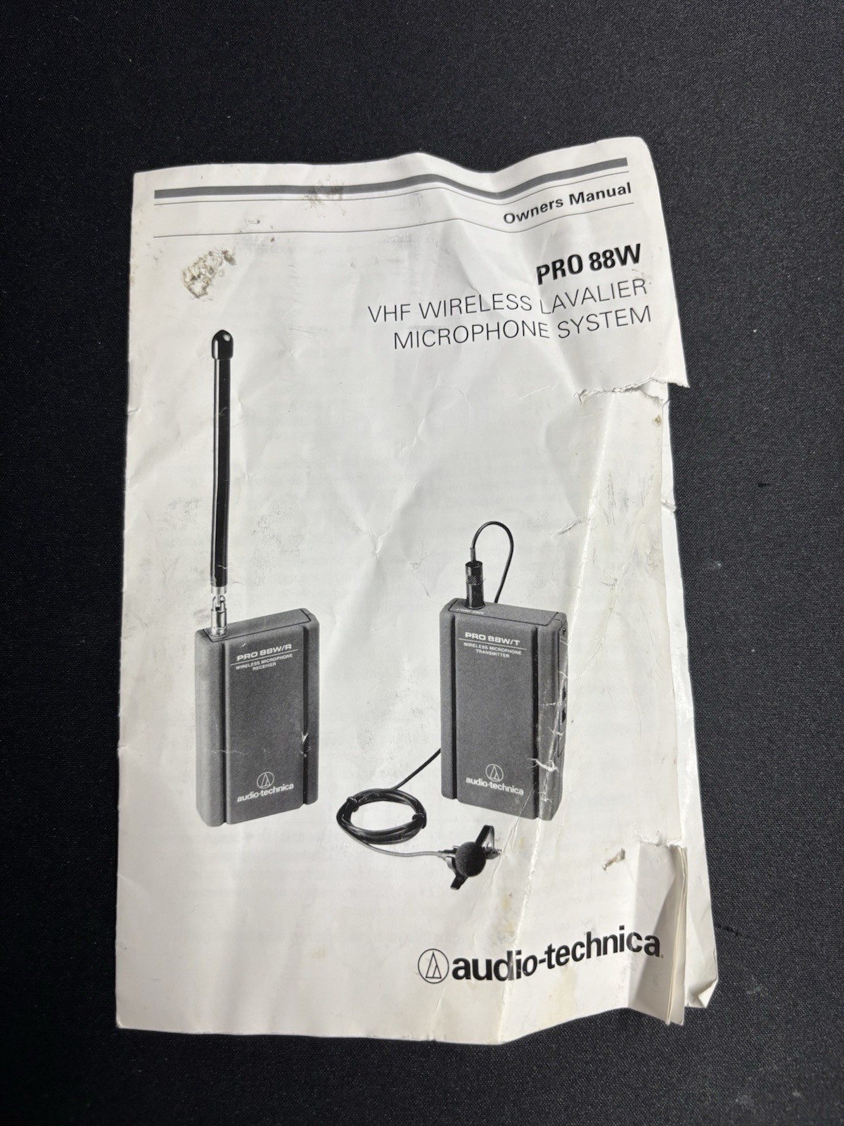 Audio-Technica Pro 88W VHF Wireless Lavalier Microphone System