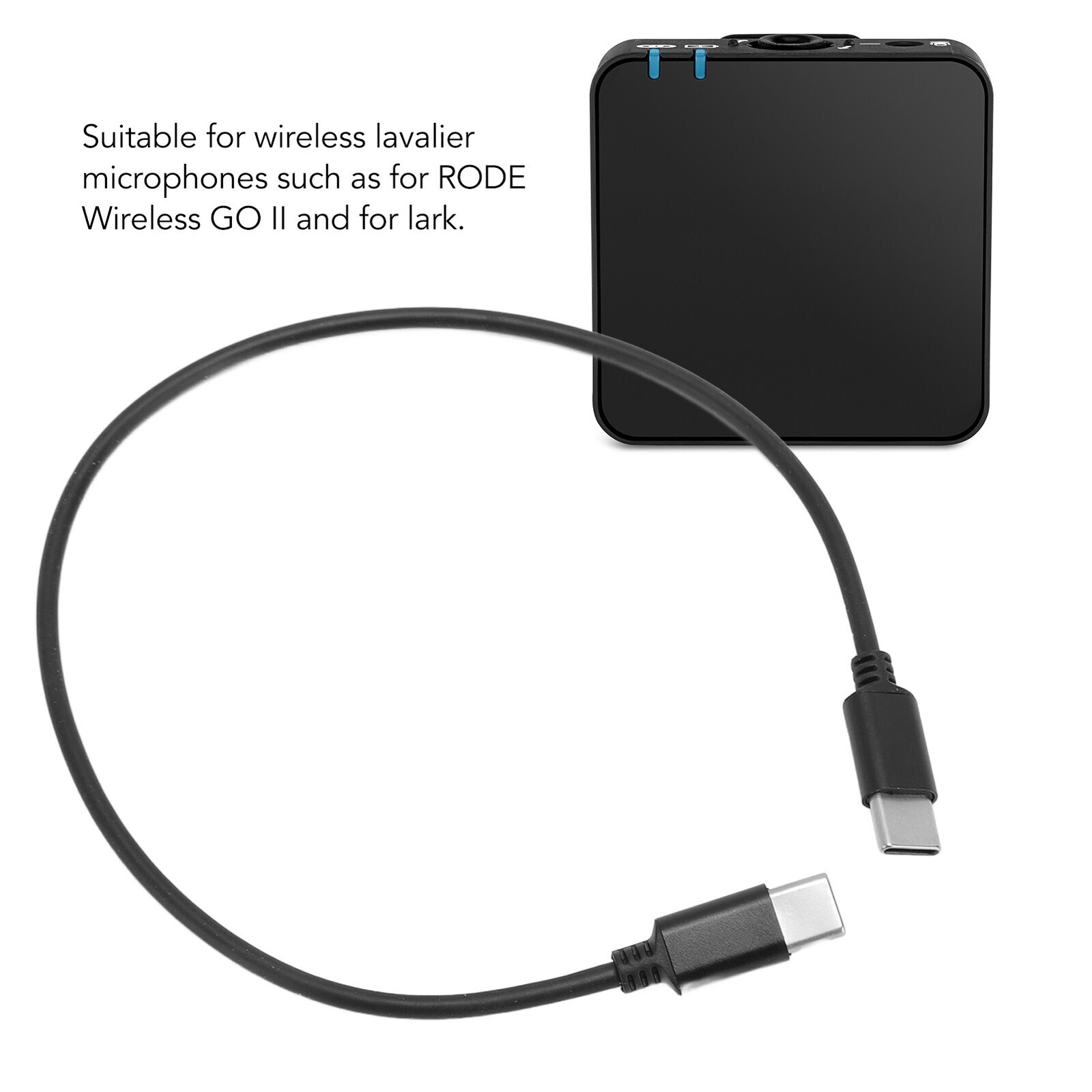 Type C to Type C Microphone Cable Connect Phone to Wireless Lapel Microphone