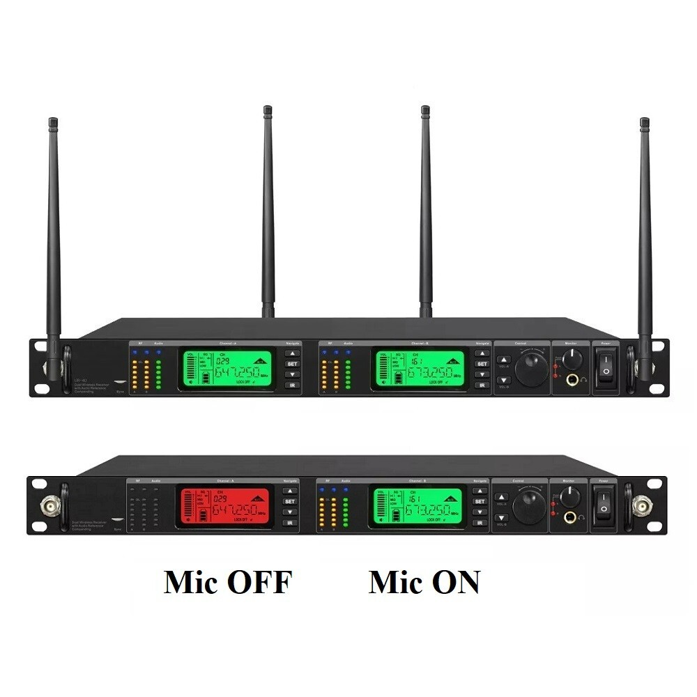 uhf wireless Microphones Dual Handheld 200 Channel mic, For Shure SM58 Vocal Mic