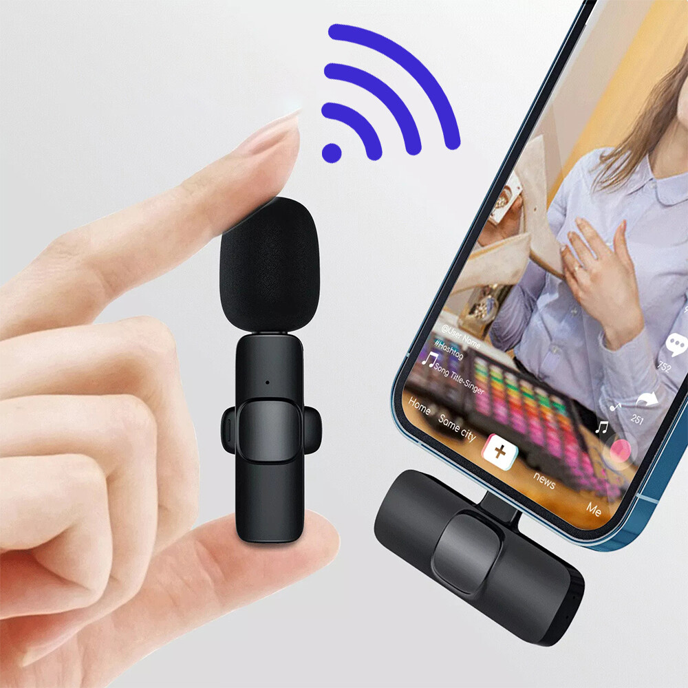Wireless Lavalier Microphone Mic For iPhone iPad Live Stream YouTube Tiktok USA