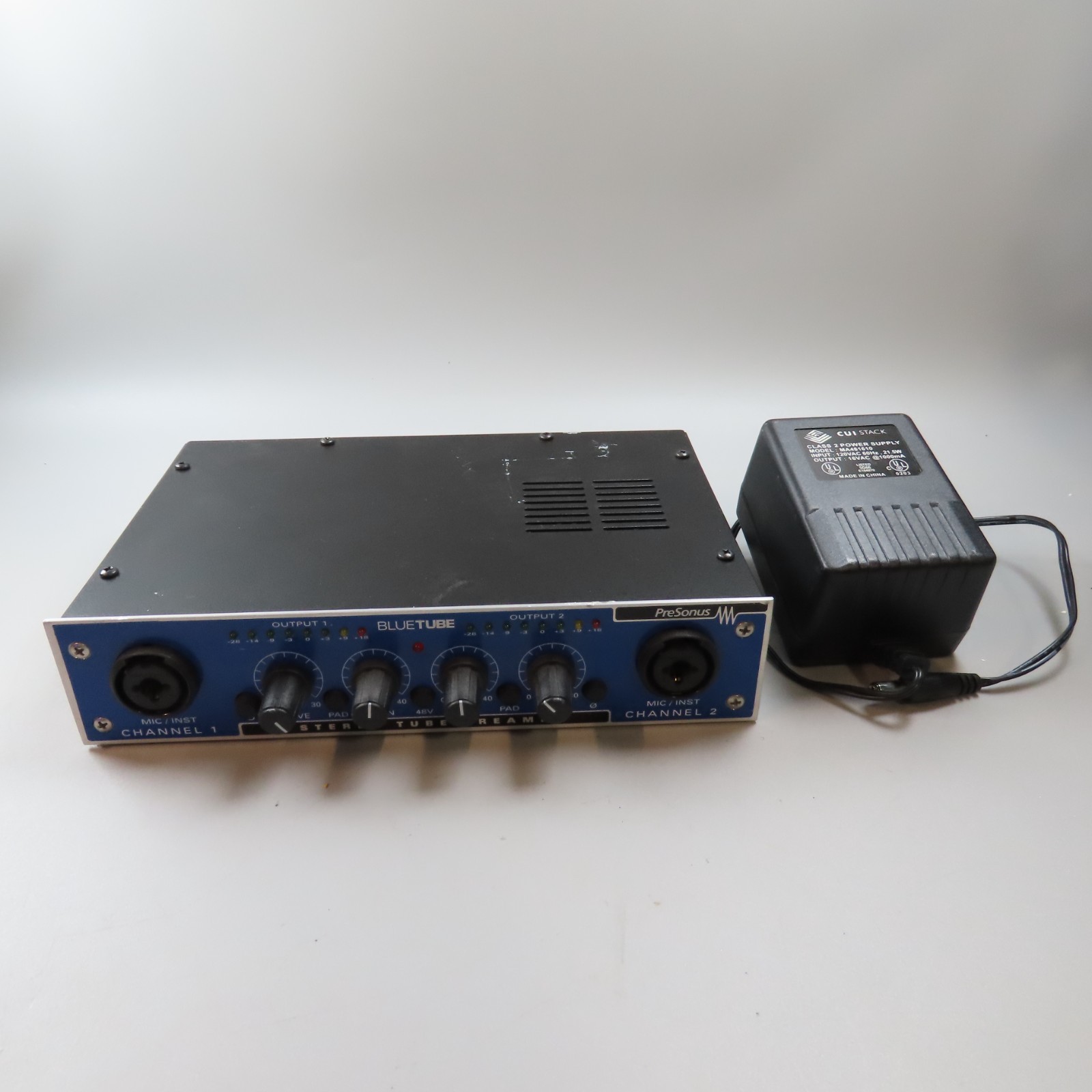 PreSonus BlueTube Dual Path 2-Channel Tube Preamp – With Original 16VAC PWR SPLY