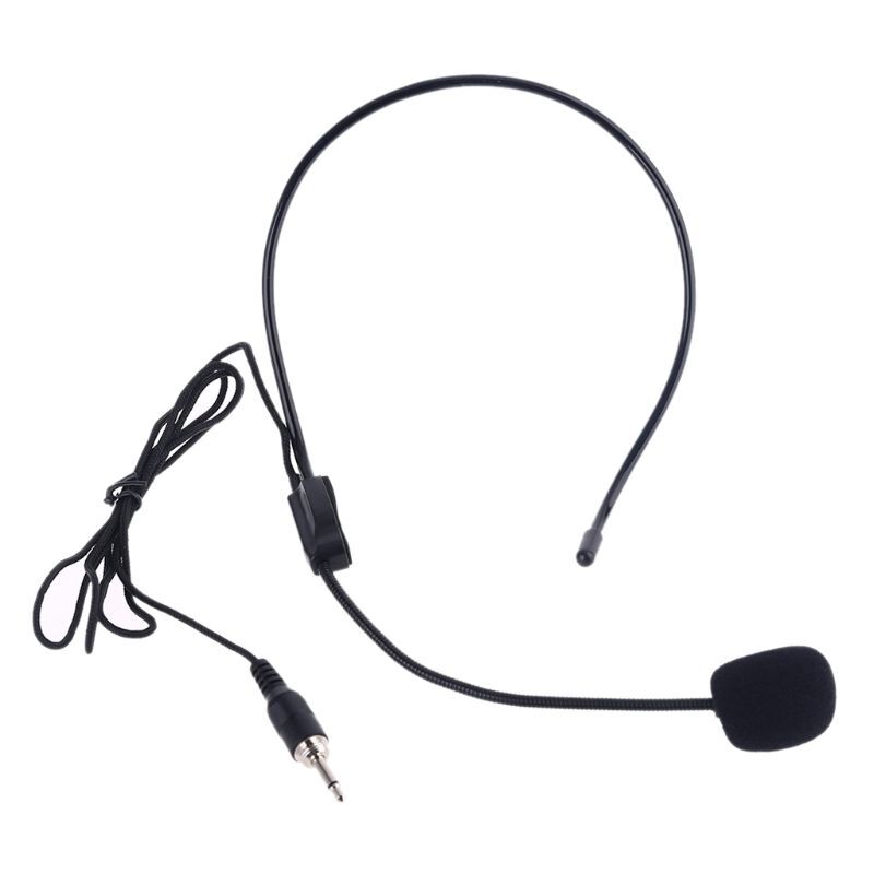 3.5mm Screw Thread Plug Microphone for Head Wear Guide Condenser Mic For Loudspe