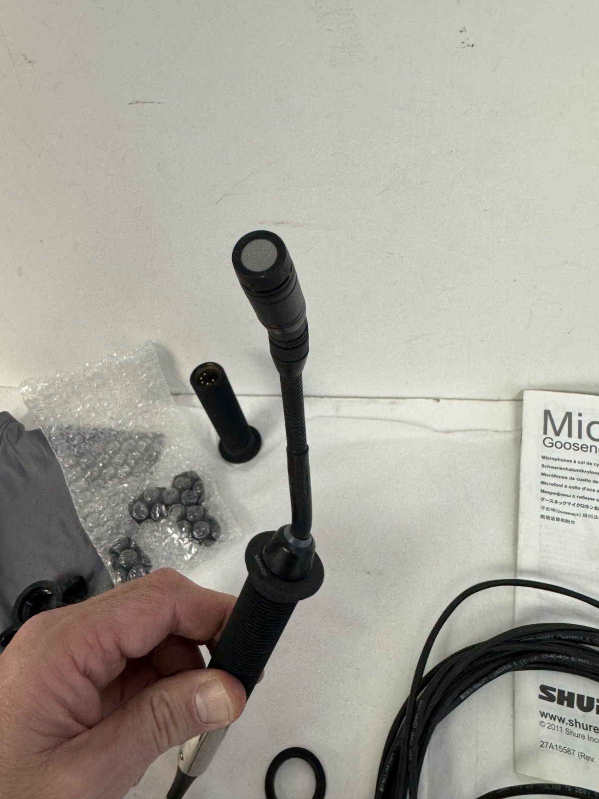 Shure MX405 Cardioid Condenser Microphone 5″ Gooseneck + MX400SMP + Accessories