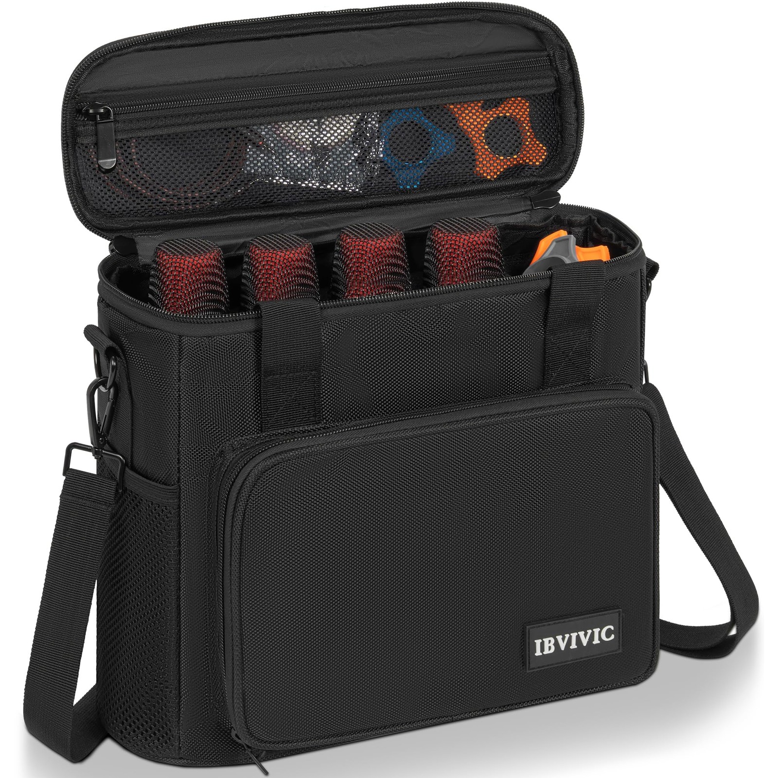 Wireless Microphone Case with Foam, Travel Bag & Shoulder Strap for Karaoke