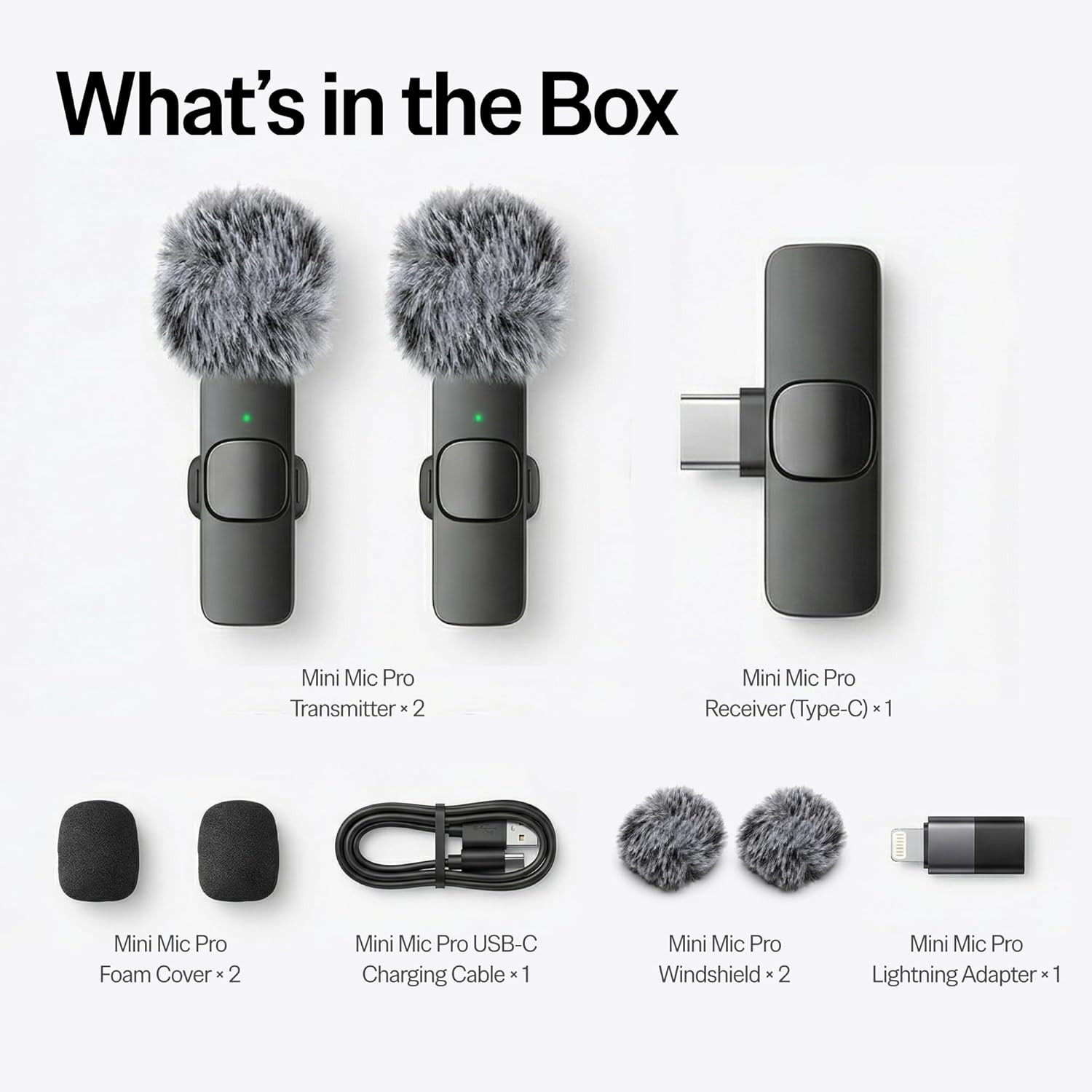 (Latest Model) – #1 Microphone for Iphone & Android, Wireless Mini Microphone, C