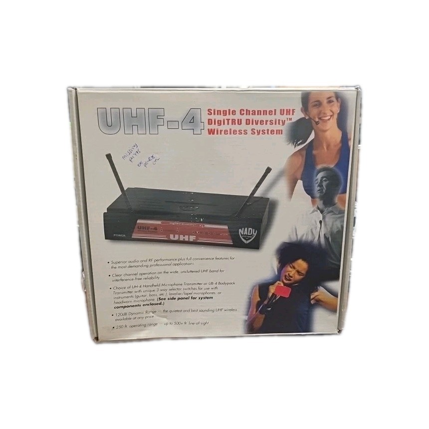 NADY UHF-4 Handheld Wireless Microphone System Missing Some Parts
