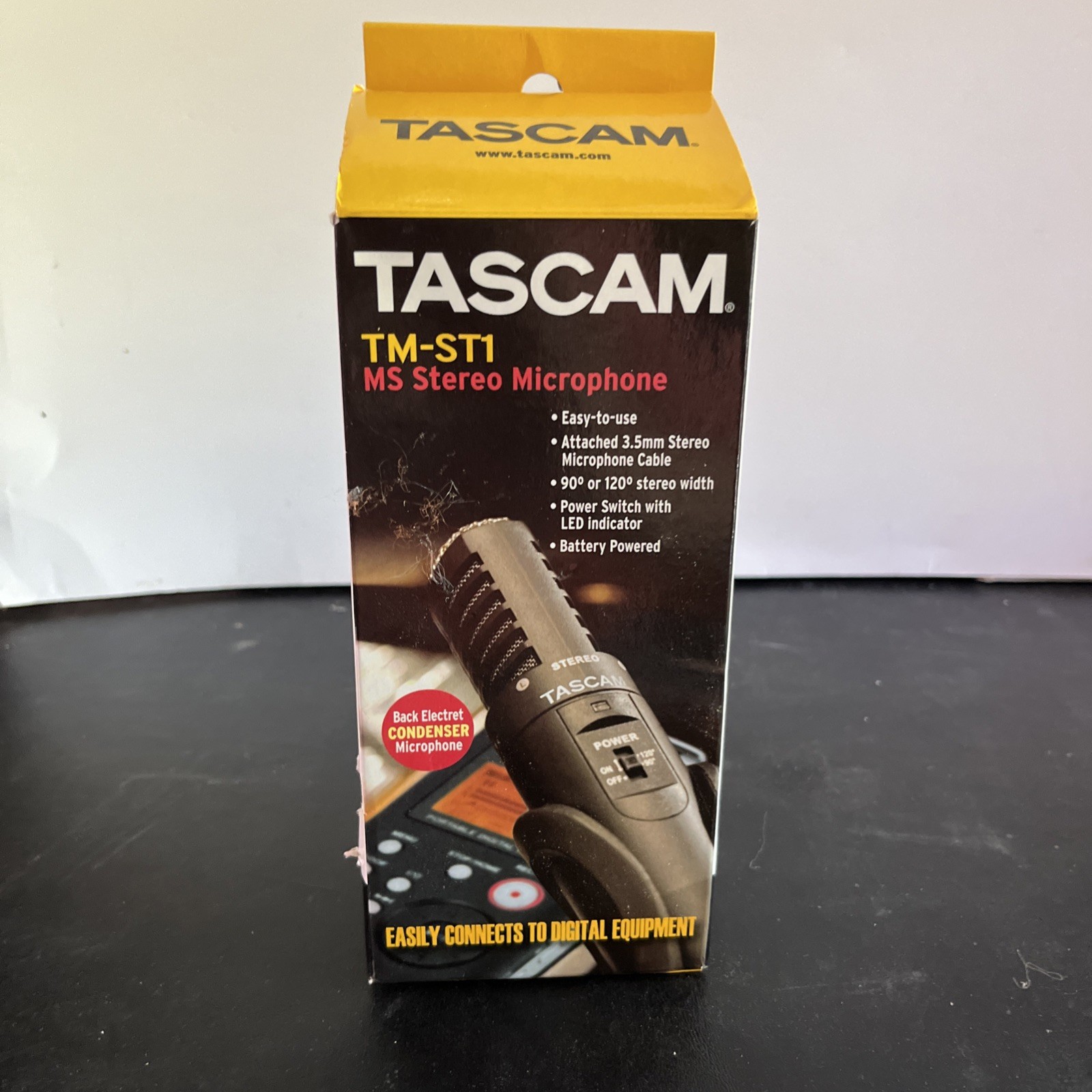 Tascam TM-ST1 MS Professional Microphone Condenser 3.5mm Plug Excellent Stereo